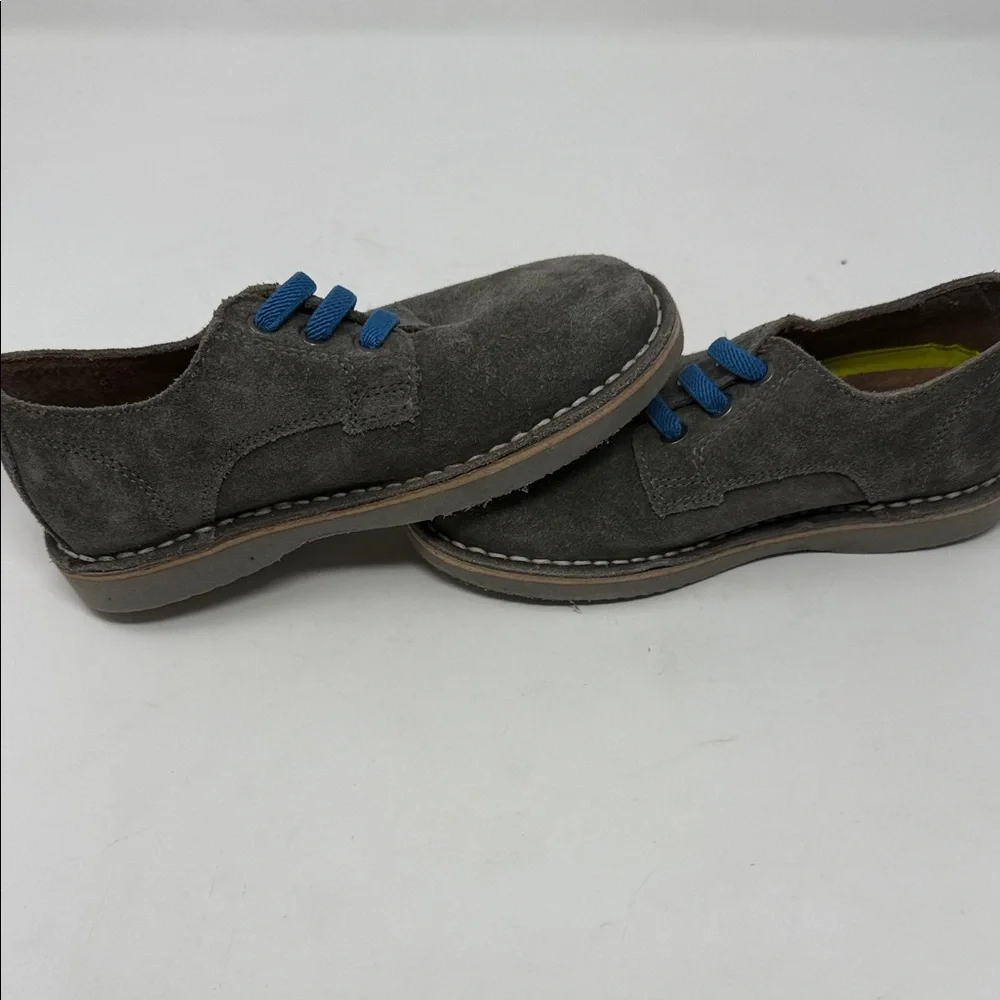 Florsheim Gray Suede Kid’s Oxfords with Blue Laces Size 12M